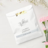 ミニマリストの葉のシルバー偽の箔のモノグラム フェイバーバッグ (封をした状態)