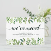 ミニマリストの葉引っ越しました新しいアドレスの移動 案内状 (スタンド正面)