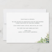 ミニマリストの葉引っ越しました新しいアドレスの移動 案内状 (裏面)