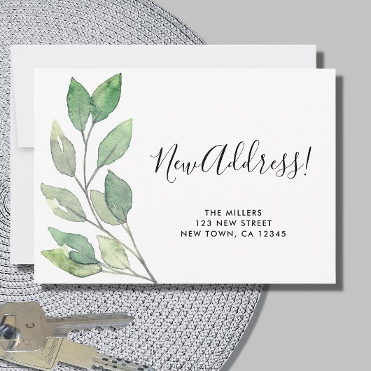 ミニマリストの葉引っ越しました新しいアドレスの移動 案内状