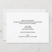 ミニマリストの葉引っ越しました新しいアドレスの移動 案内状 (裏面)