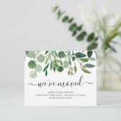 ミニマリストの葉引っ越しました新しいホームムービング 案内ポストカード (スタンド正面)