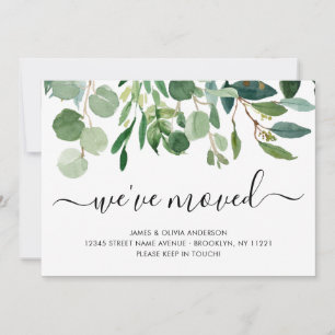 ミニマリストの葉引っ越しました新しいホームムービング 案内状