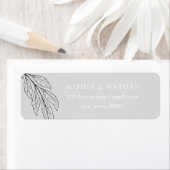 ミニマリストの葉 |グシンプルレイ結婚ズ ラベル (インサイチュ)