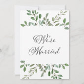 ミニマリストの葉|ポストズ·結婚ブランチ 招待状 (裏面)