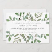ミニマリストの葉|結婚’s 招待状 (正面)