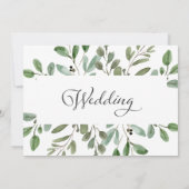 ミニマリストの葉|結婚’s 招待状 (裏面)