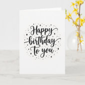 ミニマリストの誕生日カード カード (黄色い花)