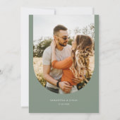 ミニマリストの賢いアーチ写真カレンダー Save the Date 招待状 (裏面)