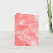 ミニマリストの赤い背景の結婚式と婚約 招待状 (裏面)