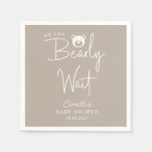 ミニマリストの赤ちゃんモダンシャワーを待つ スタンダードカクテルナプキン (正面)