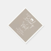 ミニマリストの赤ちゃんモダンシャワーを待つ スタンダードカクテルナプキン (角)