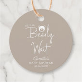 ミニマリストの赤ちゃんモダンシャワーを待つ フェイバータグ (正面)