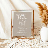 ミニマリストの赤ちゃんモダンシャワーを待つ ポスター