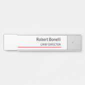 ミニマリストの赤白モダン標準サイズ サインプレート (正面)