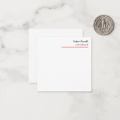 ミニマリストの赤白モダン標準サイズ ノートカード (正面/裏面インサイチュ)