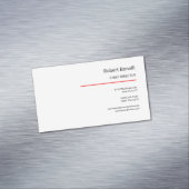 ミニマリストの赤白モダン標準サイズ マグネット名刺 (インサイチュ)