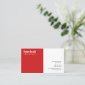 ミニマリストの赤白モダン標準サイズ 名刺 (スタンド正面)