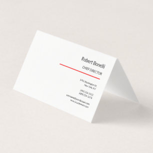 ミニマリストの赤白モダン標準サイズ 名刺