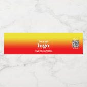 ミニマリストの赤黄色グラデーション エレメンタル ロゴ ペットボトルラベル (シングルラベル)