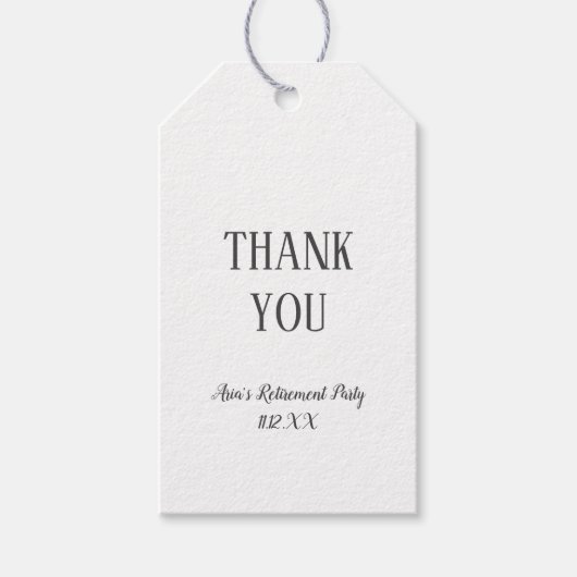 ミニマリストの退職に感謝 ギフトタグ (正面)