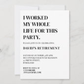 ミニマリストの退職パーティーモダン別れのパーティー 招待状 (正面)