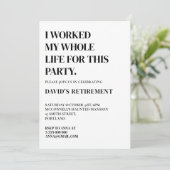 ミニマリストの退職パーティーモダン別れのパーティー 招待状 (スタンド正面)