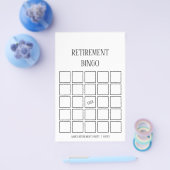 ミニマリストの退職ビンゴカード チラシ (シングル)