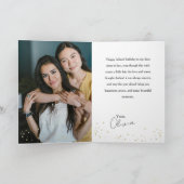 ミニマリストの遅れた誕生日カード 義理の姉妹 カード (内部)