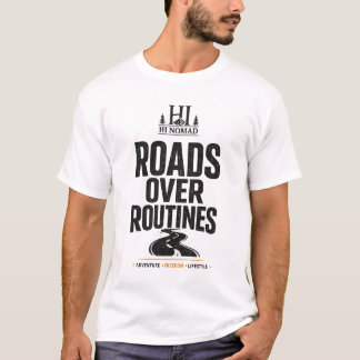 ミニマリストの道はルーチンを超えるTシャツ | 大胆なダークデザイン Tシャツ