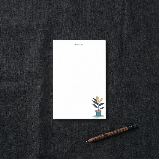 ミニマリストの鉢植え植物イラストレーション ポストイット