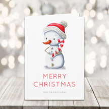 ミニマリストの雪だるま キャンディケーン メリークリスマス