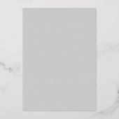 ミニマリストの雪の結晶 | ブラック ウェディング 箔招待状 (裏面)