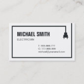 ミニマリストの電源プラグ線電縁ど気技師 名刺 (正面)