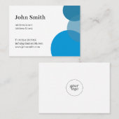 ミニマリストの青い丸の強い 名刺 (正面/裏面)