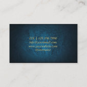 ミニマリストの青い大理石金ゴールド署名スクリプト 名刺 (裏面)