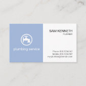 ミニマリストの青い白い箱配管配管配管配管配管配管配管配管工 名刺 (正面)