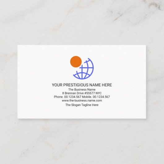 ミニマリストの青い線グローバルインポートのエクスポート 名刺 (裏面)