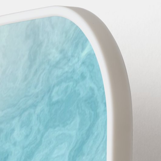 ミニマリストの青と白のモノグラモダンム ピックルボールラケット (左詳細)