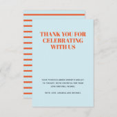 ミニマリストの青と赤 サンキューカード (正面/裏面)