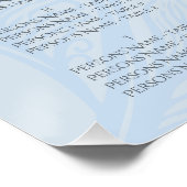 ミニマリストの青結婚フローラの座席表 ポスター (コーナー)