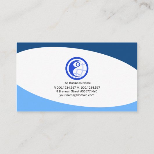 ミニマリストの青色曲率管理コンサルタント 名刺 (裏面)