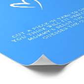 ミニマリストの青 – どのぐらいの大きさのお母さんの腹のゲーム ポスター (角)