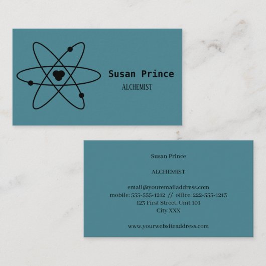 ミニマリストの青 名刺 (正面/裏面)