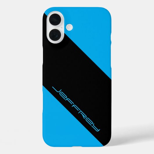 ミニマリストの青/黒のストライプ名 Case-Mate iPhoneケース (裏面)