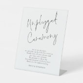 ミニマリストの非詰め式の結婚スクリプト 台座サイン (正面)