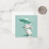 ミニマリストの音楽:雨滴がバニーを導く ノートカード (正面/裏面インサイチュ)