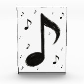 ミニマリストの音符 - 墨絵風 フォトブロック (正面)