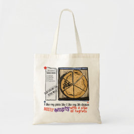 ミニマリストの食料品買い物パロディTシャツ 左に牛肉のみ 冗談 トートバッグ