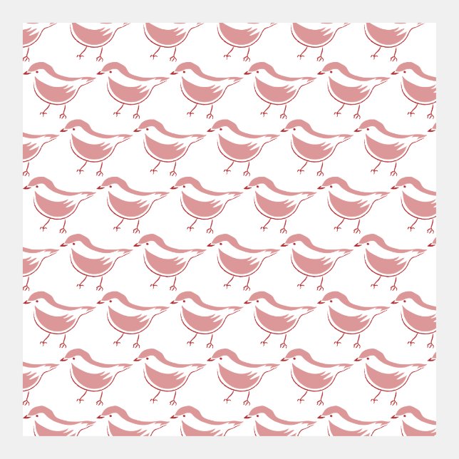 ミニマリストの鳥のスケッチパターン (正面)